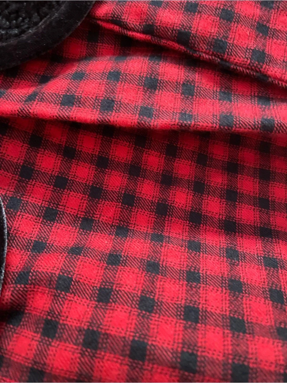 Carter’s Red and Black Girls' Plaid Dress with Black Sherpa Vest NWT Size 18mths